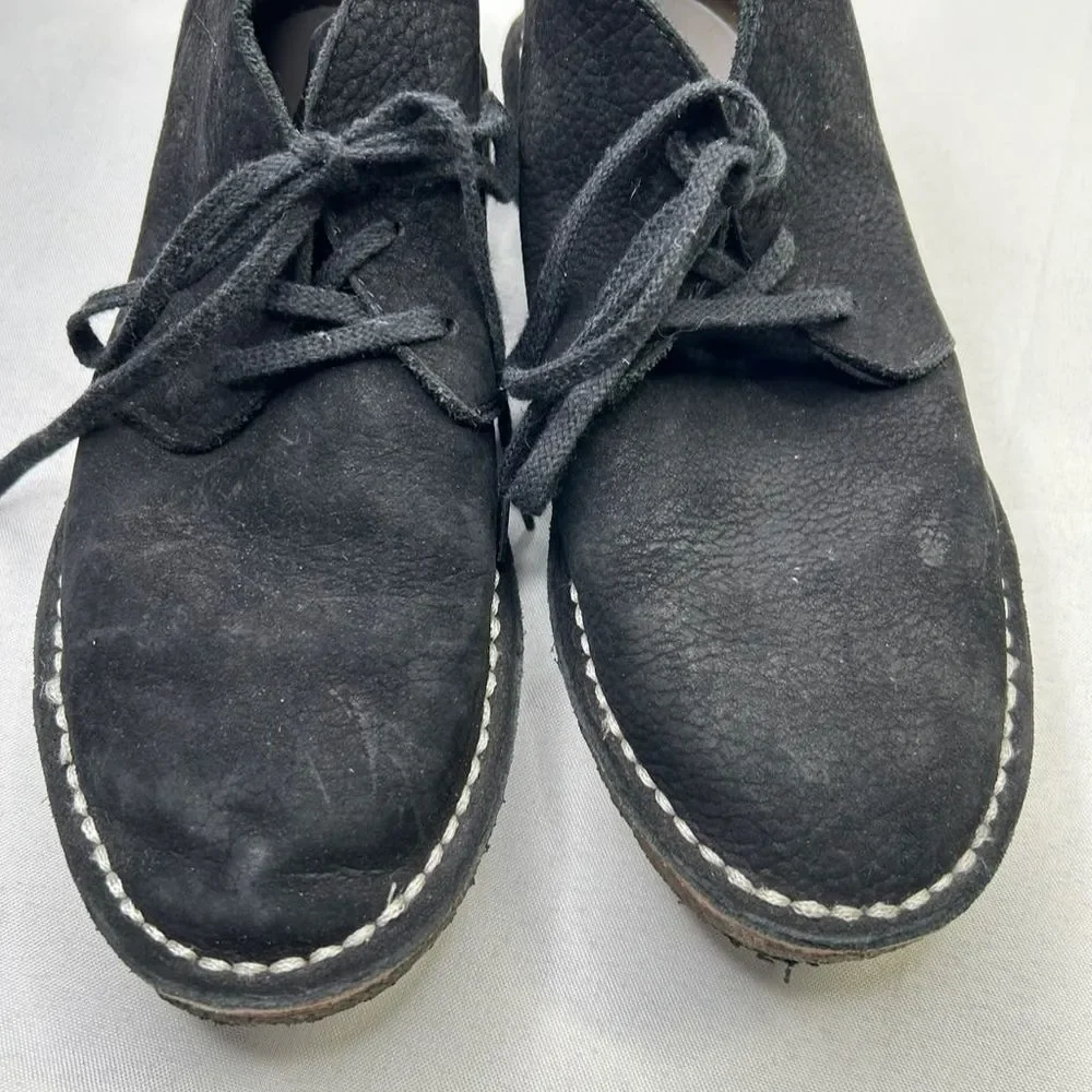 SeaVees Maslon Desert Boots Mens 12 Black Pebbled Leather Chukka Contrast Stitch
